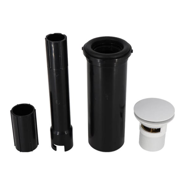 Tub Docking Station - Freestanding Tub Drain Rough-In - Trim Kit with Overflow - Polished Chrome