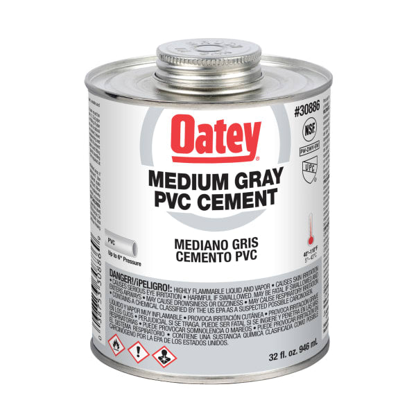 Oatey® 32 oz. PVC Medium Body Gray Cement