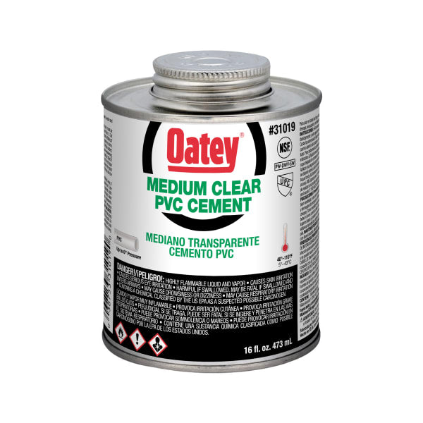 Oatey® 16 oz. PVC Medium Body Clear Cement