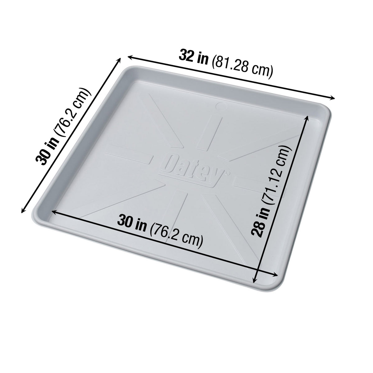 Oatey® 28" x 30" Washing Machine Pans- Plastic with Ribs