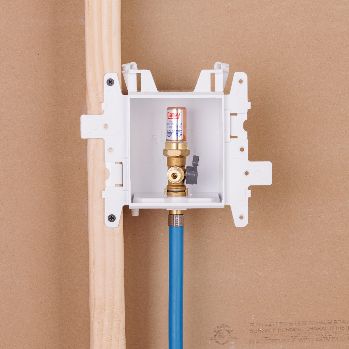 Oatey® MODA® 1-Valve F1807 PEX (Brass) Ice Maker Supply Box with Hammer Arrestor - Standard Pack