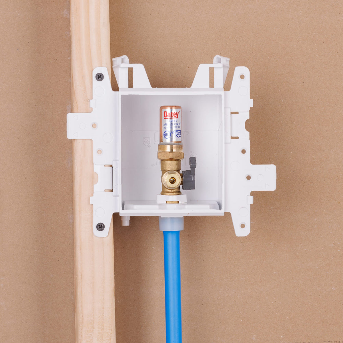 Oatey® MODA® 1-Valve F1960 PEX (Brass) Ice Maker Supply Box with Hammer Arrestor - Standard Pack