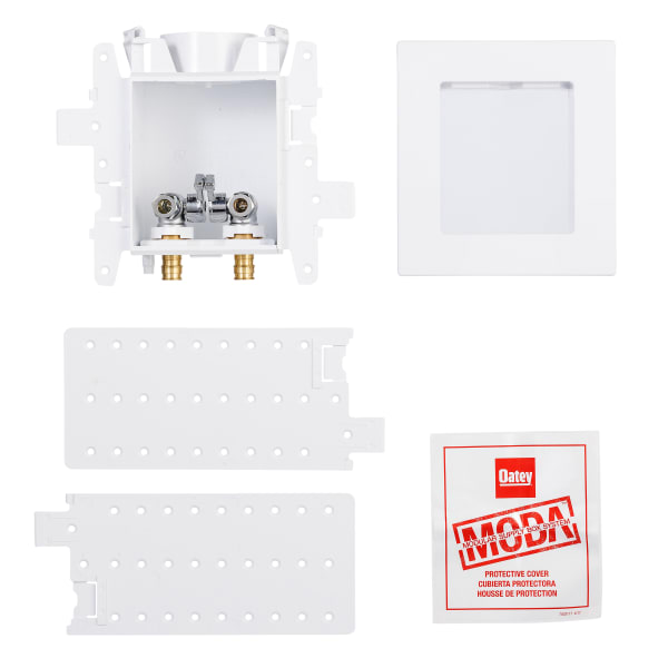 Oatey® MODA® 2-Valve F1960 PEX (Brass) Lavatory Supply Box - Standard Pack