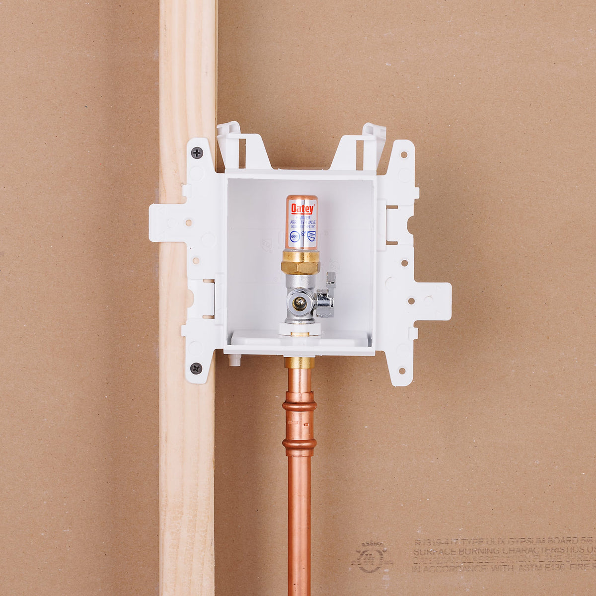 Oatey® MODA® 1-Valve Copper (Male) Toilet and Dishwasher Supply Box with Hammer Arrestor - Standard Pack
