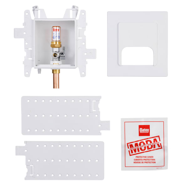 Oatey® MODA® 1-Valve Copper (Male) Toilet and Dishwasher Supply Box with Hammer Arrestor - Standard Pack