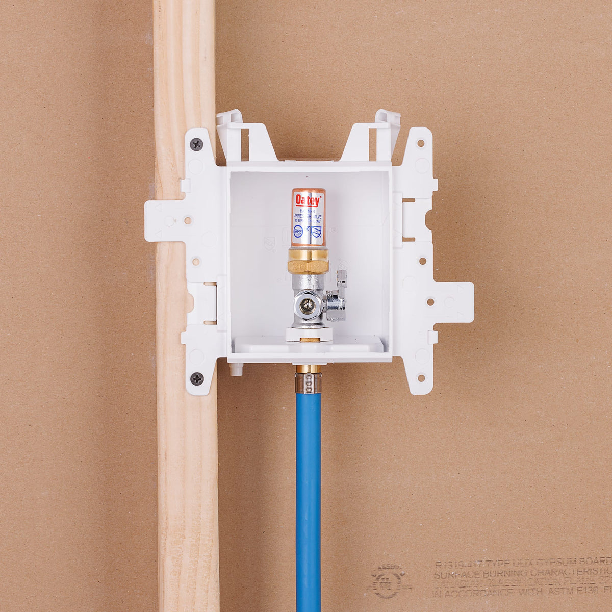 Oatey® MODA® 1-Valve F1807 PEX (Brass) Toilet and Dishwasher Supply Box with Hammer Arrestor - Standard Pack