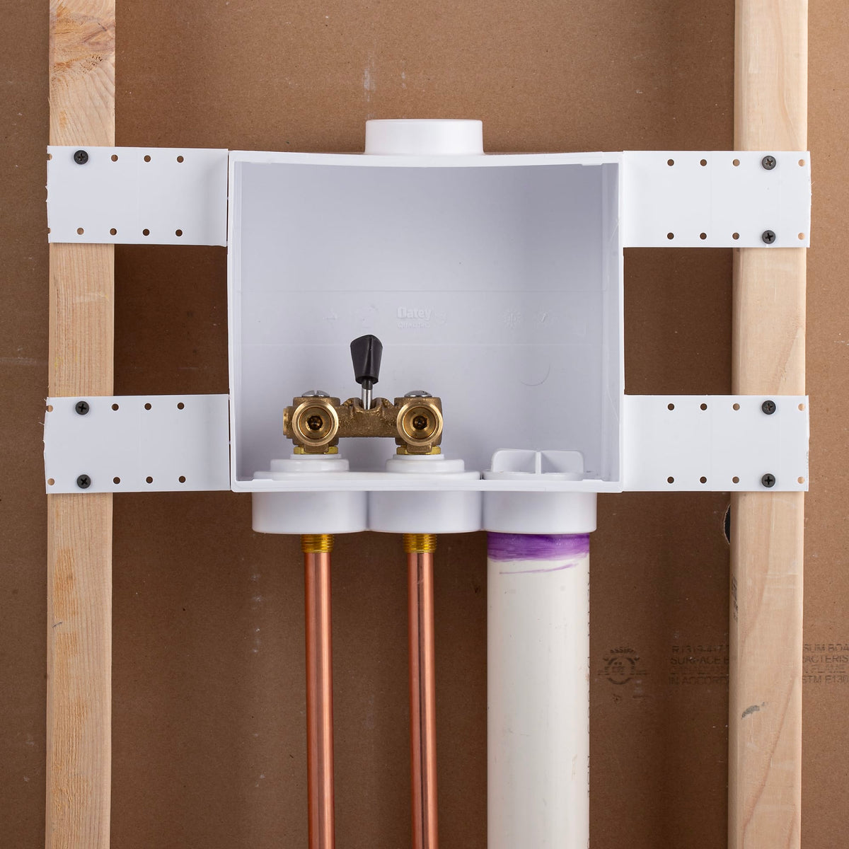 Oatey® Quadtro, Single Lever, Copper CPVC Washing Machine Outlet Box - Standard Pack
