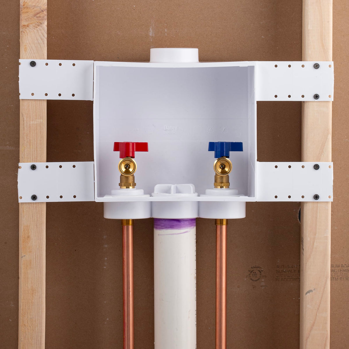 Oatey® Quadtro, 1/4 Turn, Copper, Hammer Arrestors, Washing Machine Outlet Box - Standard Pack