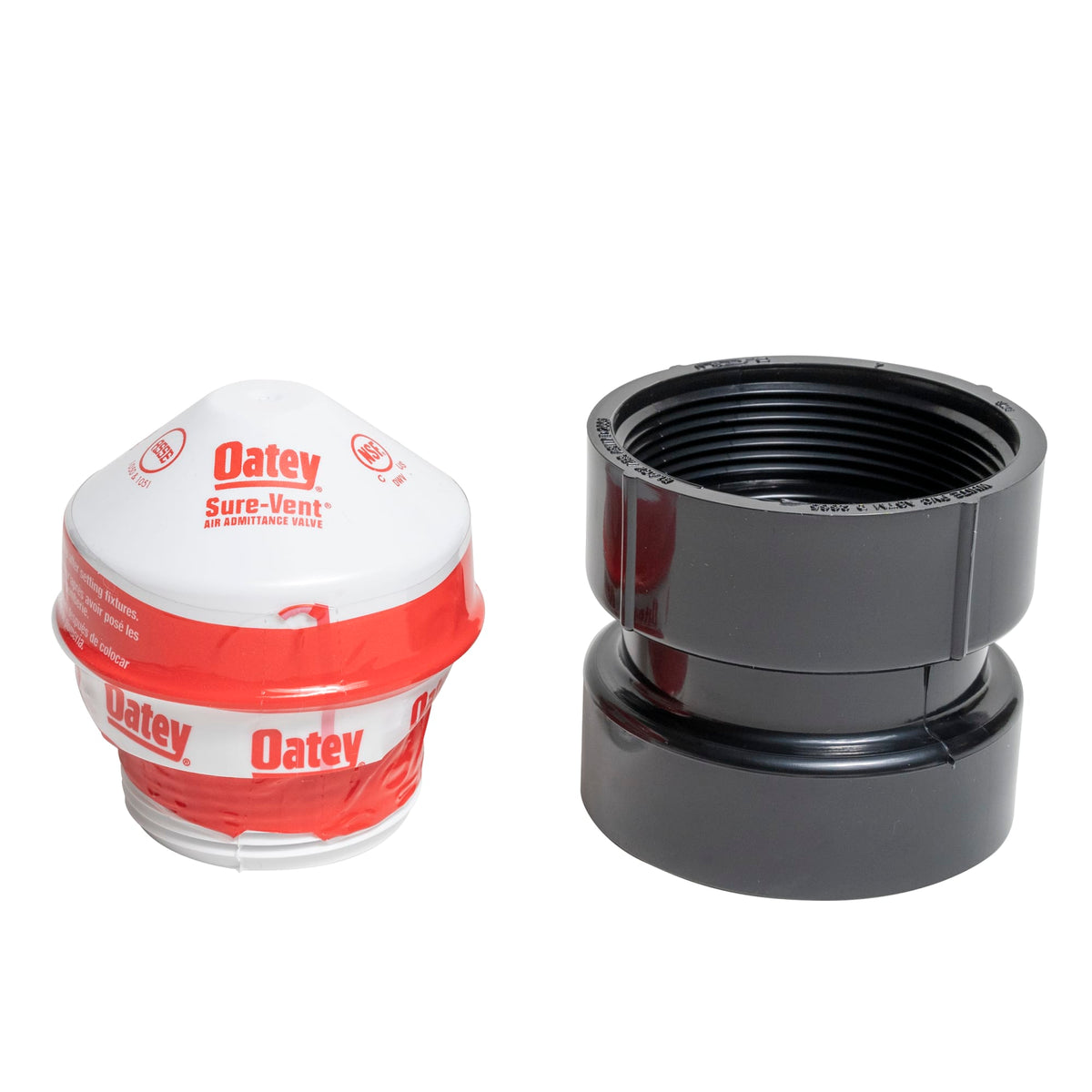 Oatey® Sure-Vent® 1-1/2 in. - 2 in. 160 Branch, 24 Stack DFU Air Admittance Valve with Black PVC Sch. 40 Adapter