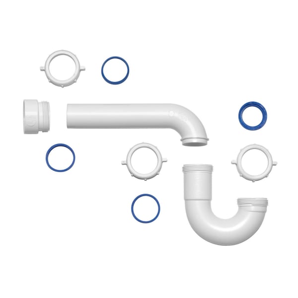 Dearborn® 1-1/2 in. P-Trap with Threaded PVC Adapter, and Reversible J-Bend, Bagged