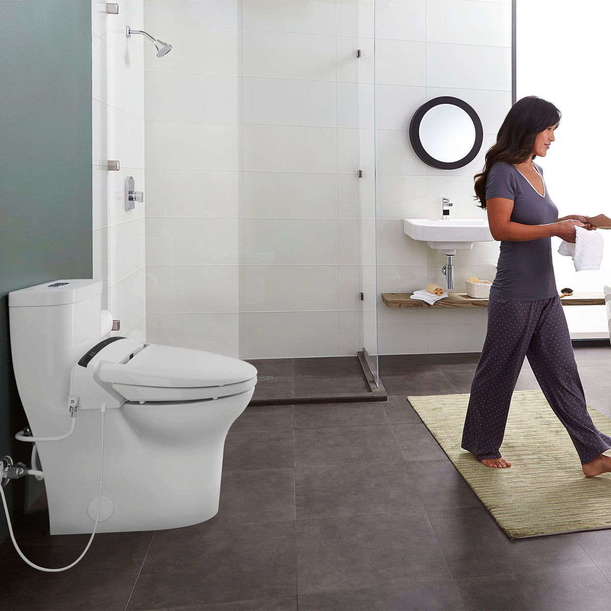 DXV AT100® Electric Elongated SpaLet® Bidet Seat in CANVAS WHITE