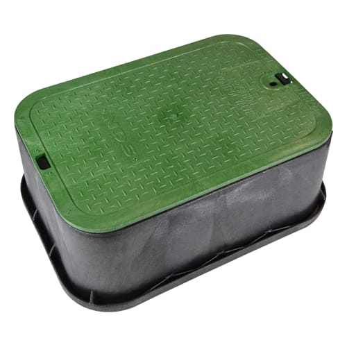 NDS National 115 14" x 19" x 6" Standard Series Extension Box - Black Box / Green Cover, ICV