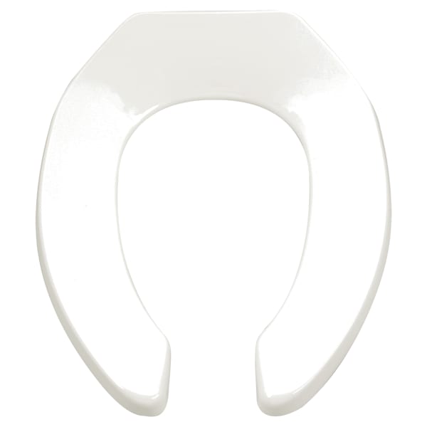 Commercial Heavy Duty Open Front Elongated Toilet Seat White