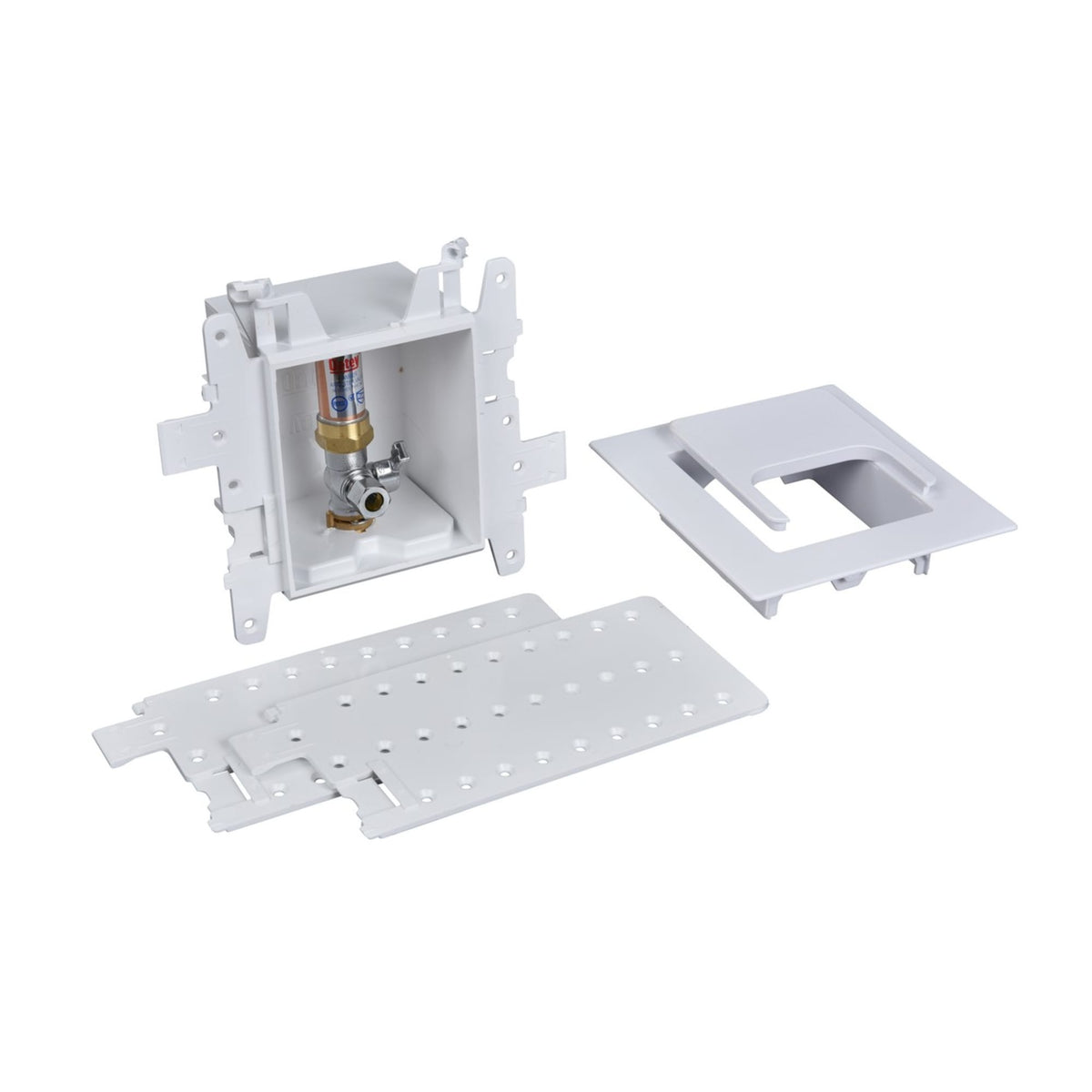 Oatey® MODA® 1-Valve F1807 PEX (Brass) Toilet and Dishwasher Supply Box with Hammer Arrestor - Standard Pack