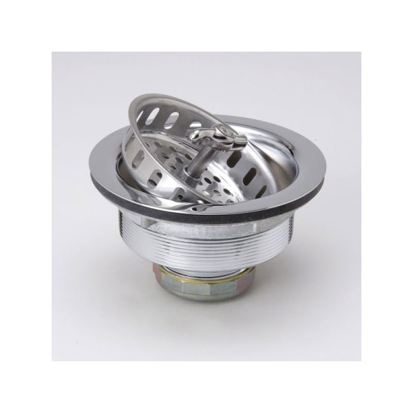 Chrome Plated Brass Spin & Seal Sink Strainer 4-1/2" Flange