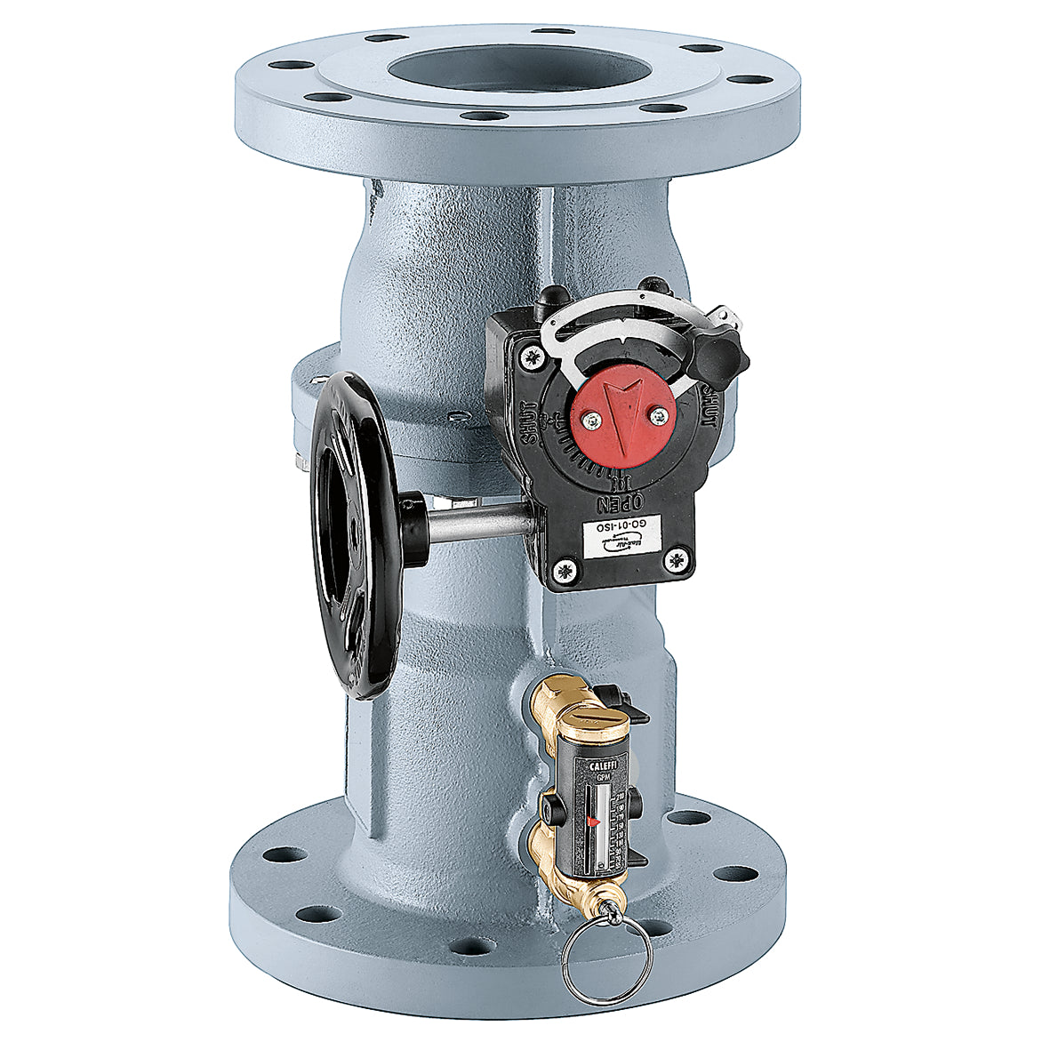 Caleffi 132080A QuickSetter flanged balancing valve with flow meter, 3 in.