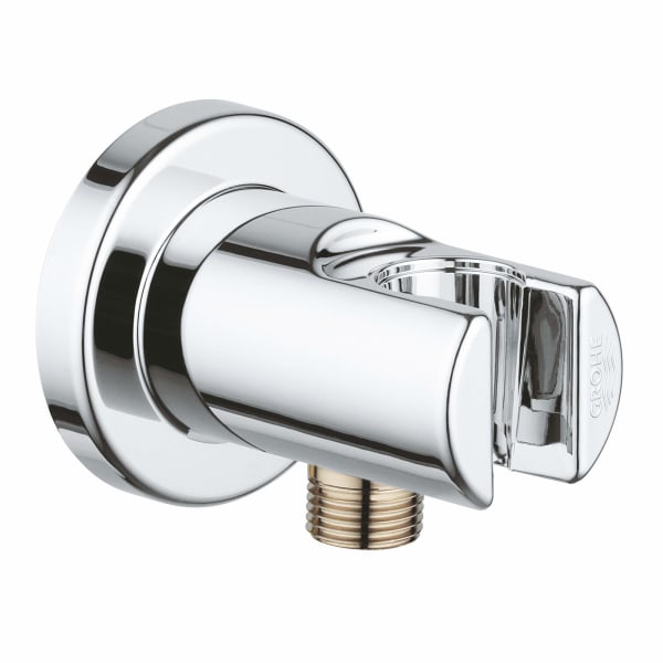 Wall Union With Hand Shower Holder in GROHE CHROME