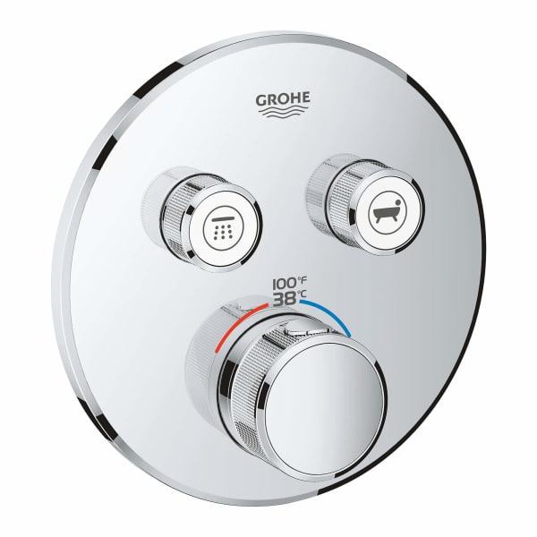 Dual Function Thermostatic Valve Trim in GROHE CHROME