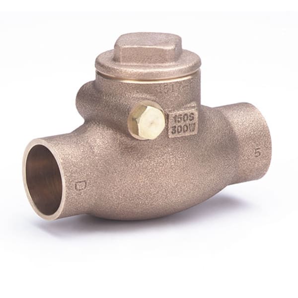 3/4" - SWT x SWT - Bronze Check Valve - 125 SWP - 200 WOG, Horizontal Swing, Bronze Seat, Teflon Disc