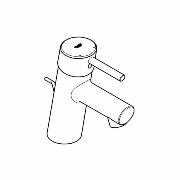 Single Hole Single-Handle S-Size Bathroom Faucet 1.2 GPM in GROHE BRUSHED NICKEL