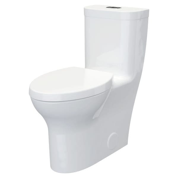 Equility One-Piece Dual Flush Chair Height Elongated Toilet with Seat in CANVAS WHITE
