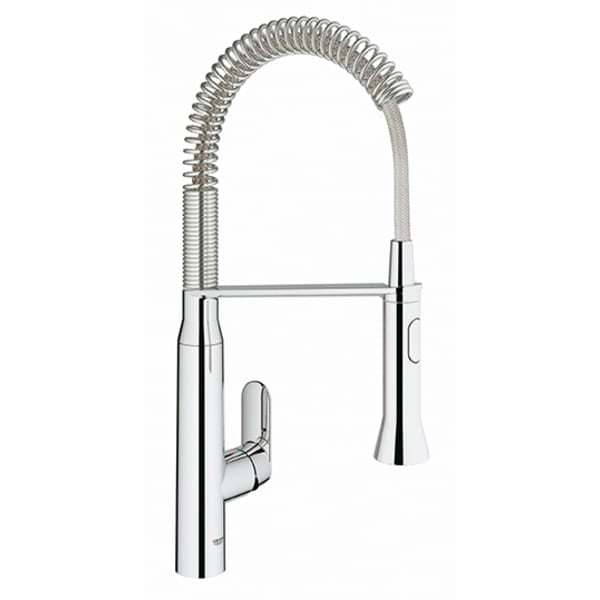 K7 Medium Single-Handle Semi-Pro Dual Spray Kitchen Faucet 1.75 GPM in GROHE CHROME