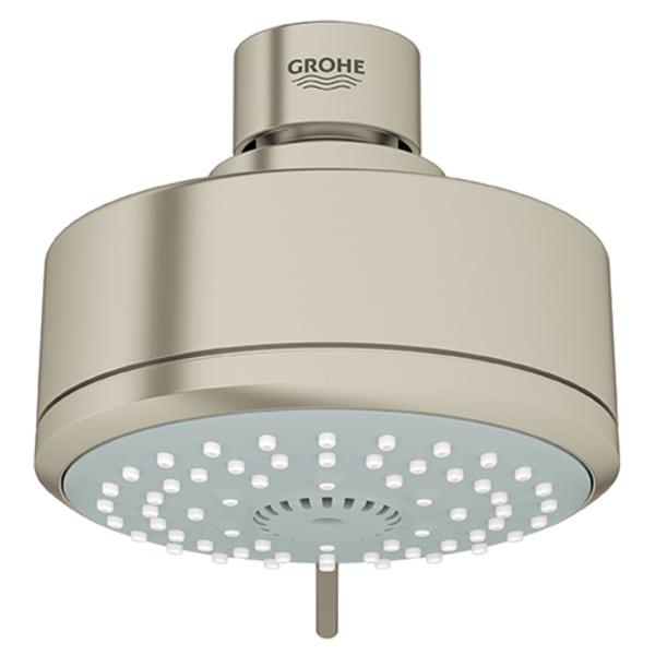 Grohe - Tempesta® Cosmopolitan 100 (Shower Head) Brushed Nickel InfinityFinish - 4-Spray, Rain O2-Spray, Rain Spray, Massage Spray, Jet Spray, 15 Degree Rotating Ball Joint