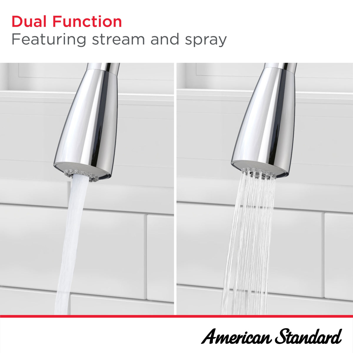 American Standard 7077300.002 Colony® PRO Single-Handle Pull-Down Dual Spray Kitchen Faucet 1.5 gpm/5.7 L/min Chrome