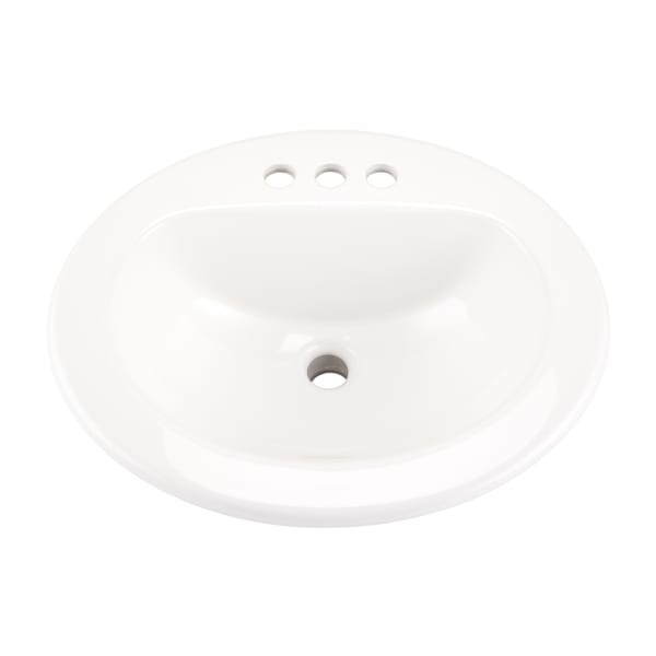 Maxwell S-Rim Lav 20"X17"Oval 4"CC in Trapezoid Carton White
