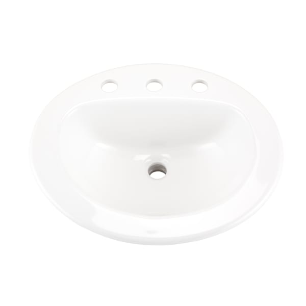 Maxwell S-Rim Lav 20"X17"Oval 8"CC in Trapezoid Carton White