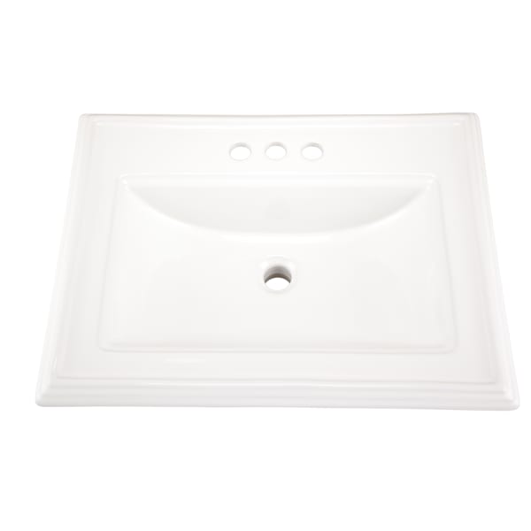 Logan Square S-Rim Lav 23.63"x18.13" 4"CC White