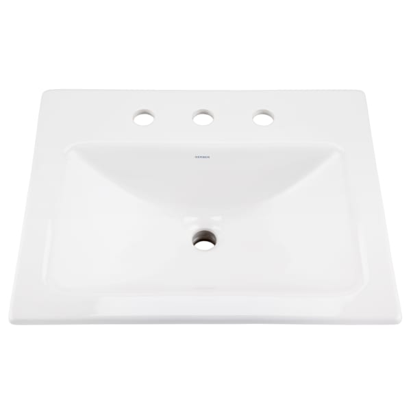 Wicker Park Countertop Lavatory 20-7/8"x17-3/4" Rectangle with U-Shaped Basin - Low-Profile - 8"CC White
