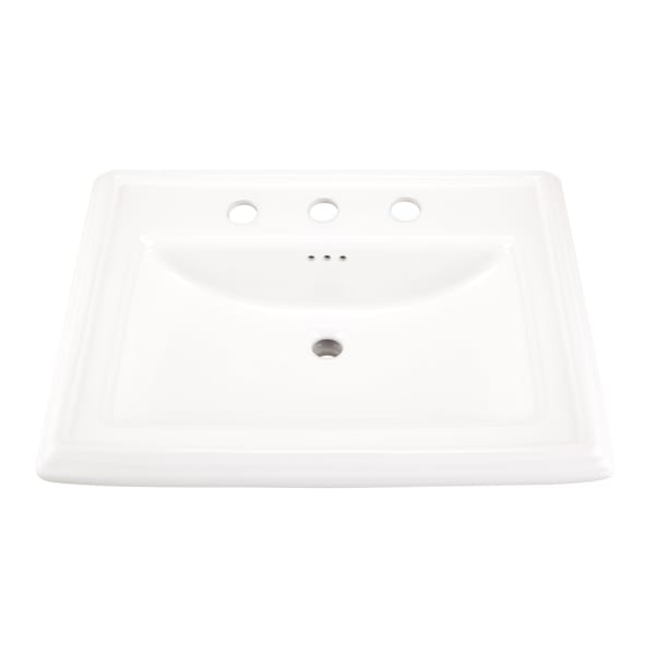 Logan Square Petite Ped Top 24.25"x20.13" 8"CC White