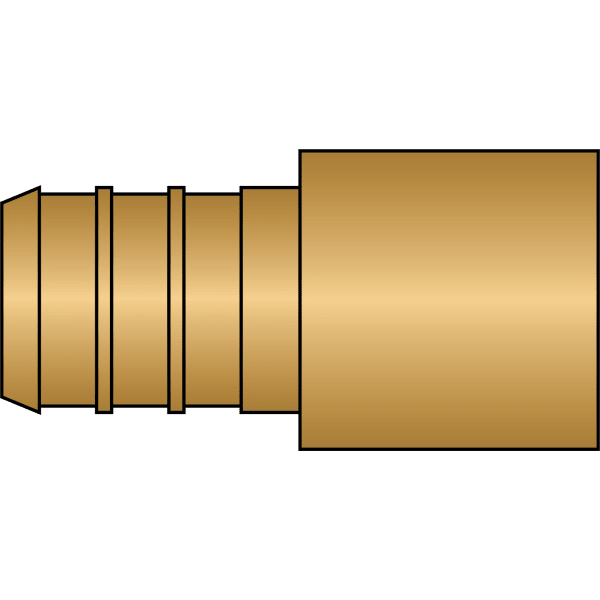 1/2" PEX Sweat Adapter (Crimp(F1807) x FTG Sweat) - Brass