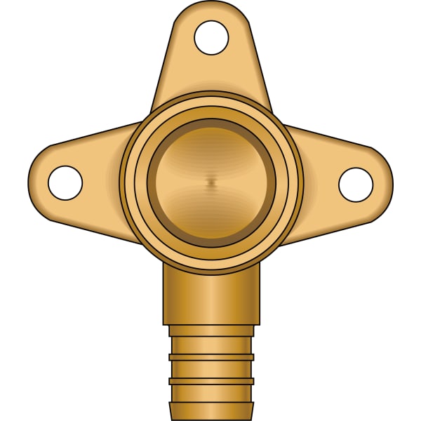 1/2" PEX Drop Ear Elbow (Crimp(F1807) x FIP) - Brass