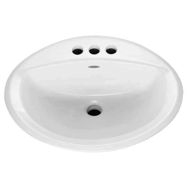 Aqualyn® Drop-In Sink With 4-Inch Centerset Less Overflow White