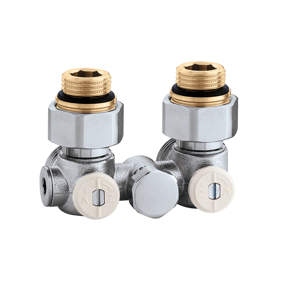 Caleffi 301341 Angled One-Pipe Thermostatic Radiator Valve System 1/2 in. Male x 3/4 in.