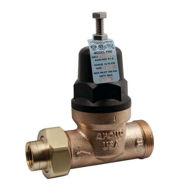 Apollo Direct Acting Water Pressure Reducing Valve 15-75 psi 1" (Union FNPT x FNPT)