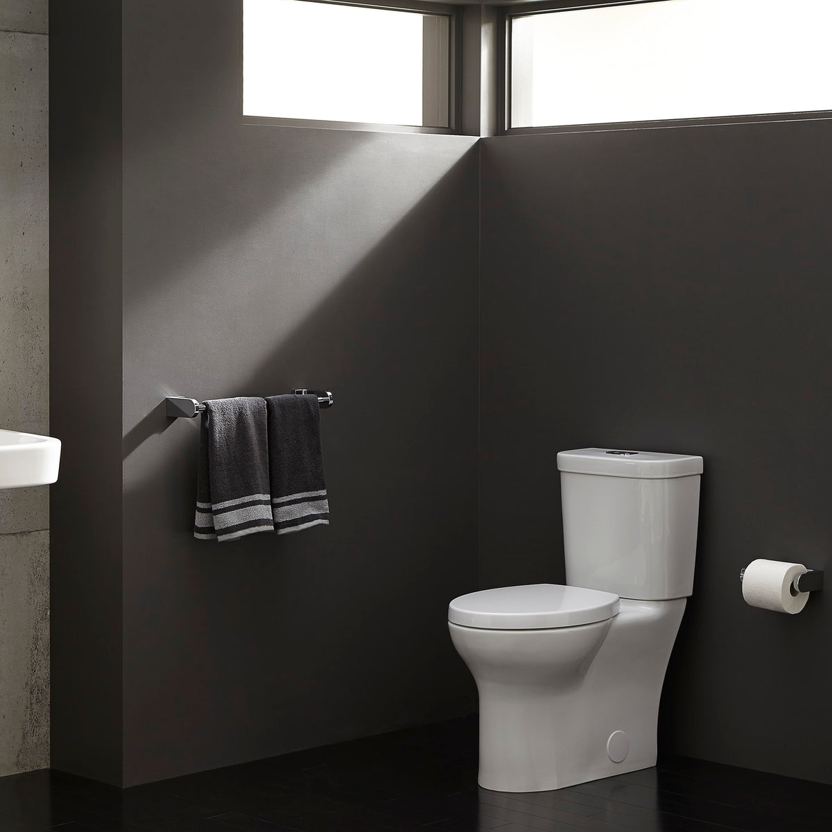 DXV D24434A200.415 dual flush push button toilet tank, Canvas White, 12 inch rough-in