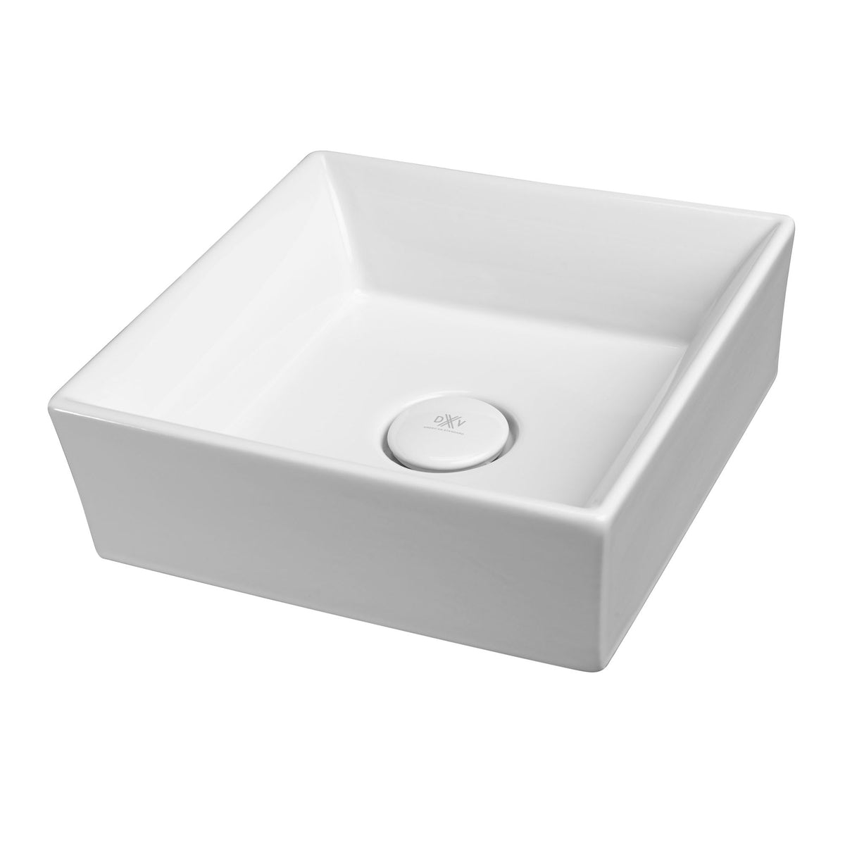 DXV POP® Square Vessel Sink in CANVAS WHITE