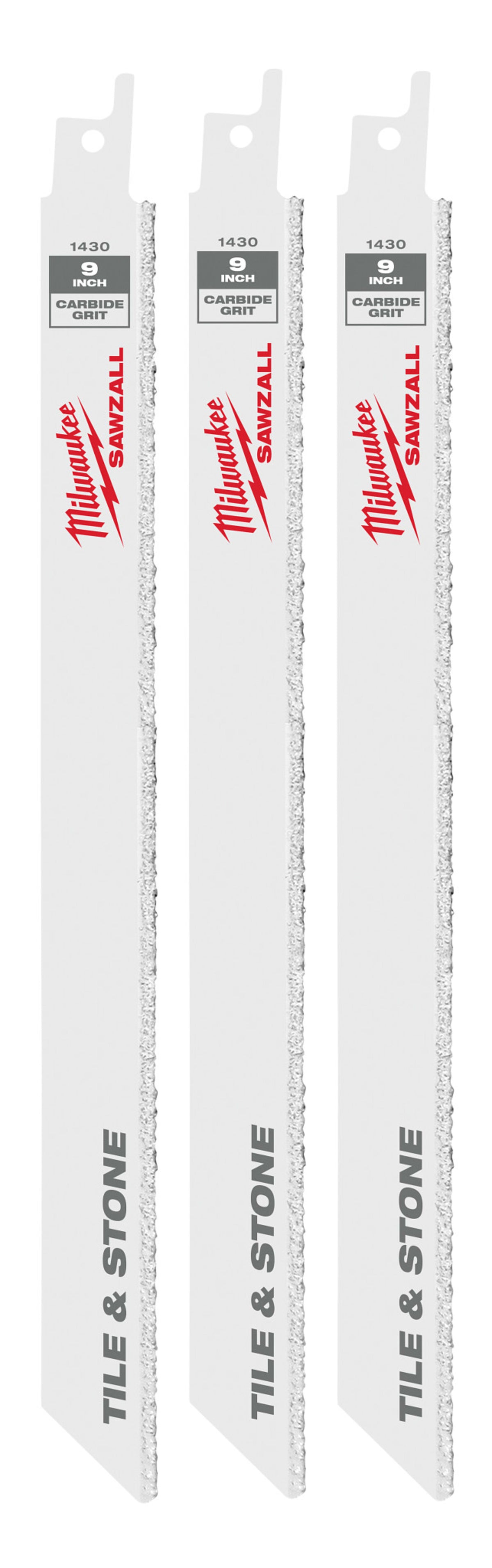 Milwaukee Tools 9" Carbide Grit SAWZALL® Blade (3 Pack)