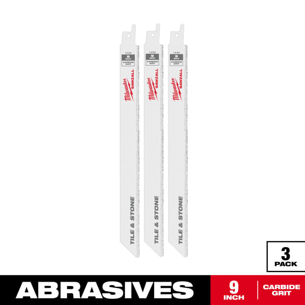9" Carbide Grit SAWZALL® Blade (3 Pack)