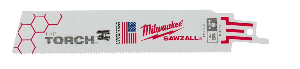 Milwaukee Tools 9" 18 TPI TORCH™ SAWZALL® Blade for Medium Metal (5 Pack)
