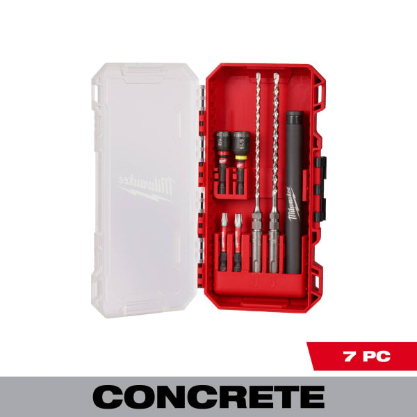 7 Piece SDS Plus M/2™ 2-Cutter Concrete Screw Install Kit