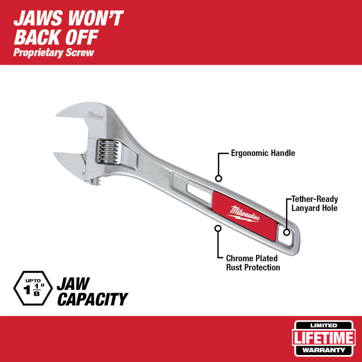 Milwaukee Tools 8" Adjustable Wrench