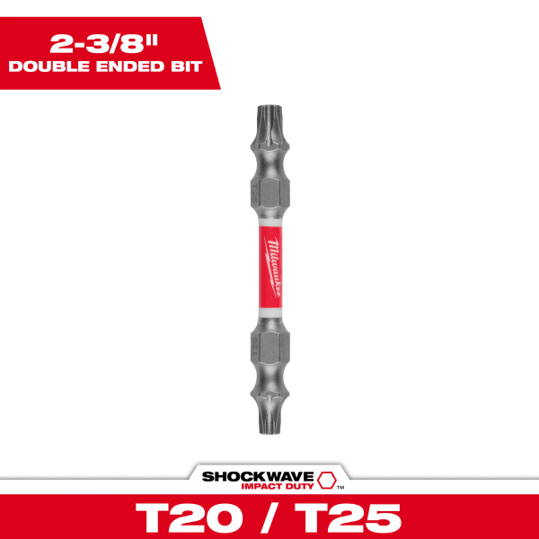 SHOCKWAVE™ T20/T25 Impact Duty Double Ended Bit