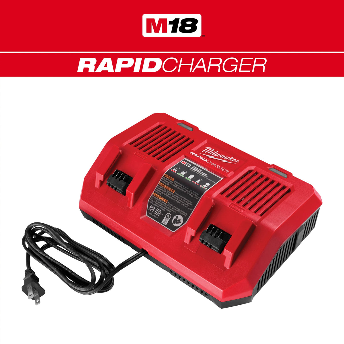 Milwaukee Tools 48-59-1802 M18™ Dual Bay Simultaneous Rapid Charger