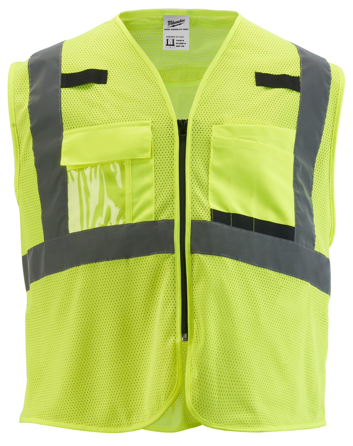 Milwaukee Tools Class 2 High Visibility Yellow Mesh Safety Vest - L/XL