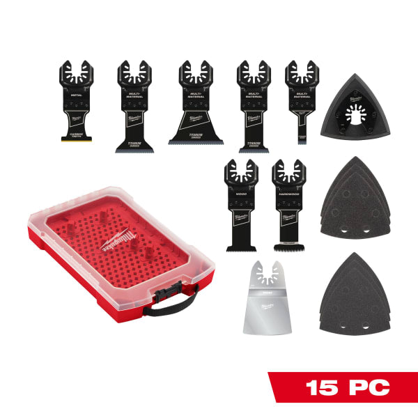 15 Piece Universal Fit Oscillating Multi-Tool Blade Set