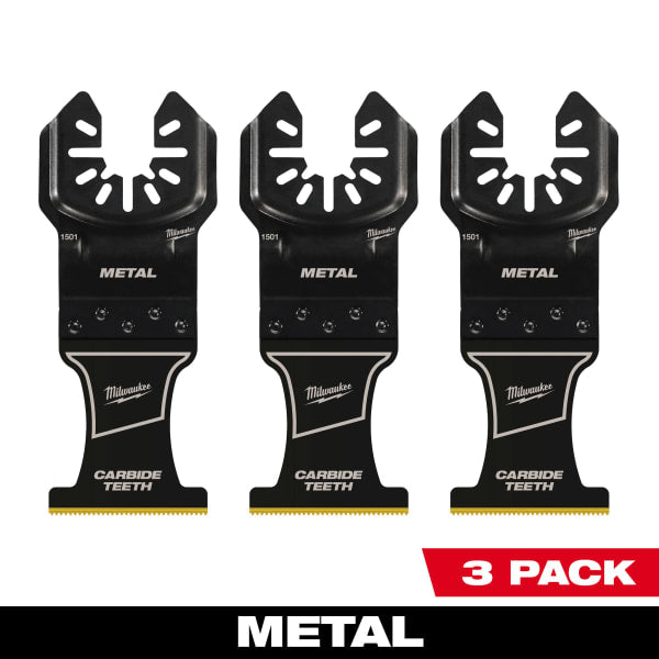 1-3/8" Carbide Teeth Metal Universal Fit Oscillating Multi-Tool Blade (3 Pack)